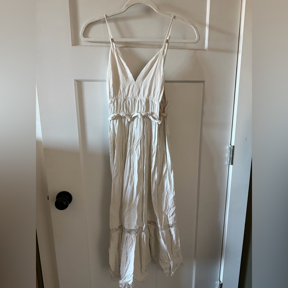 SHEIN White Maxi Lacey Dress